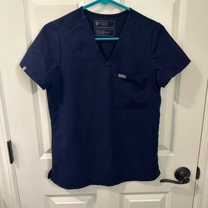 Figs women navy Catarina one pocket scrub top XXS